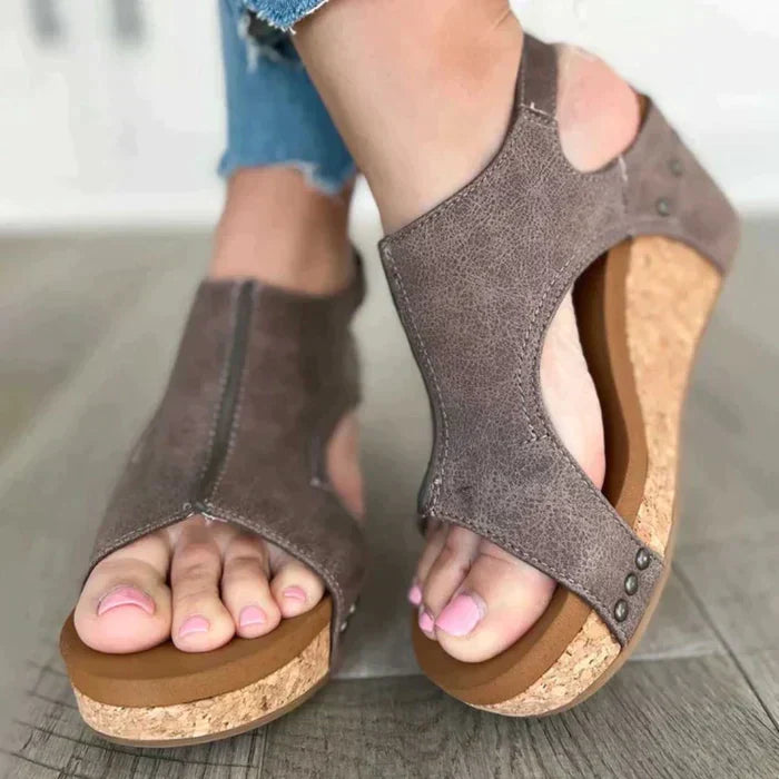 Women's Platform Ankle Wedge Sandals | Orthopedic Arch Support