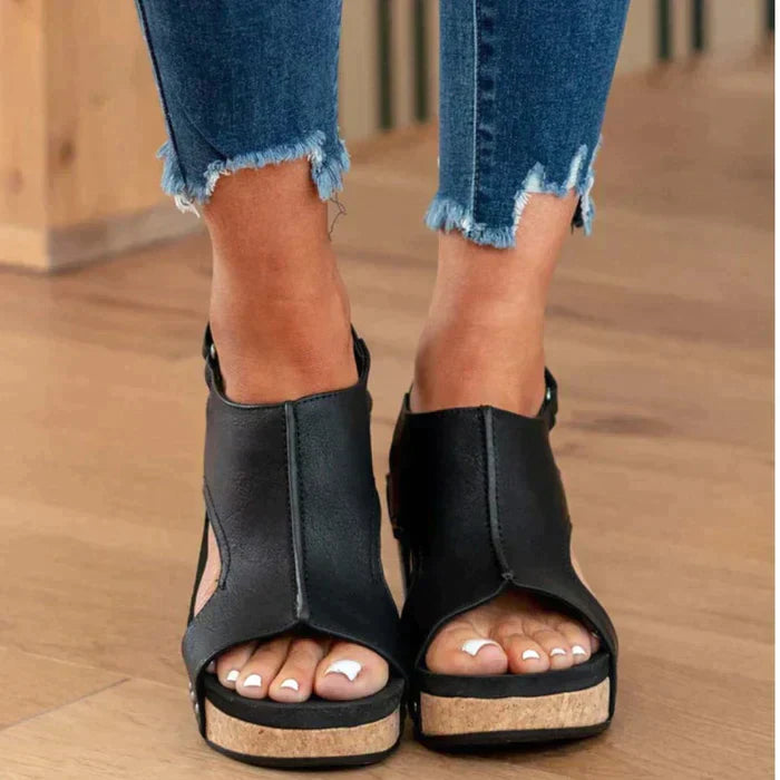 Women's Platform Ankle Wedge Sandals | Orthopedic Arch Support