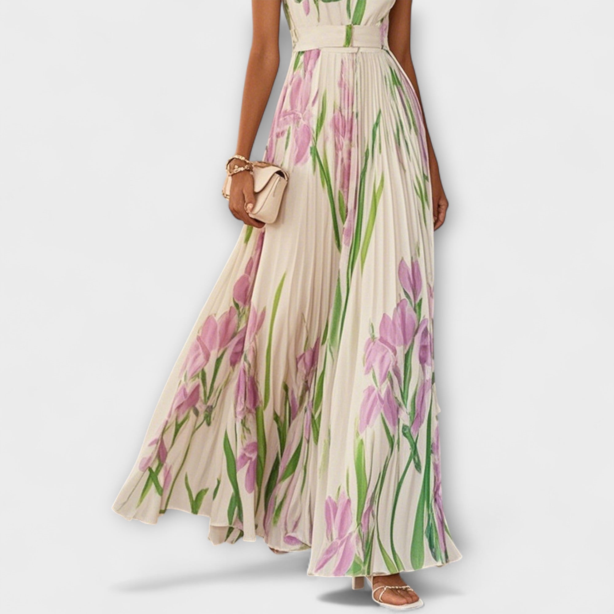 Women's Floral Corset Wedding Guest Maxi Dress | Evening Party