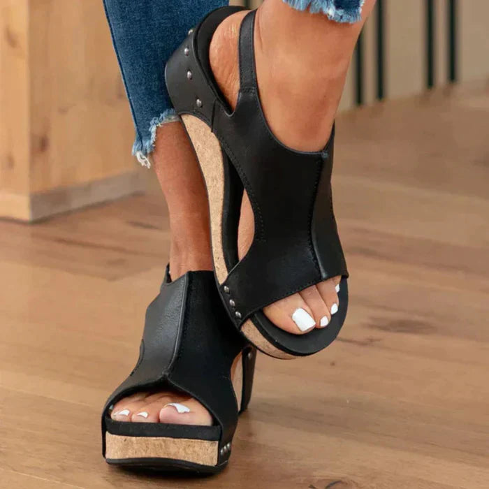 Women's Platform Ankle Wedge Sandals | Orthopedic Arch Support