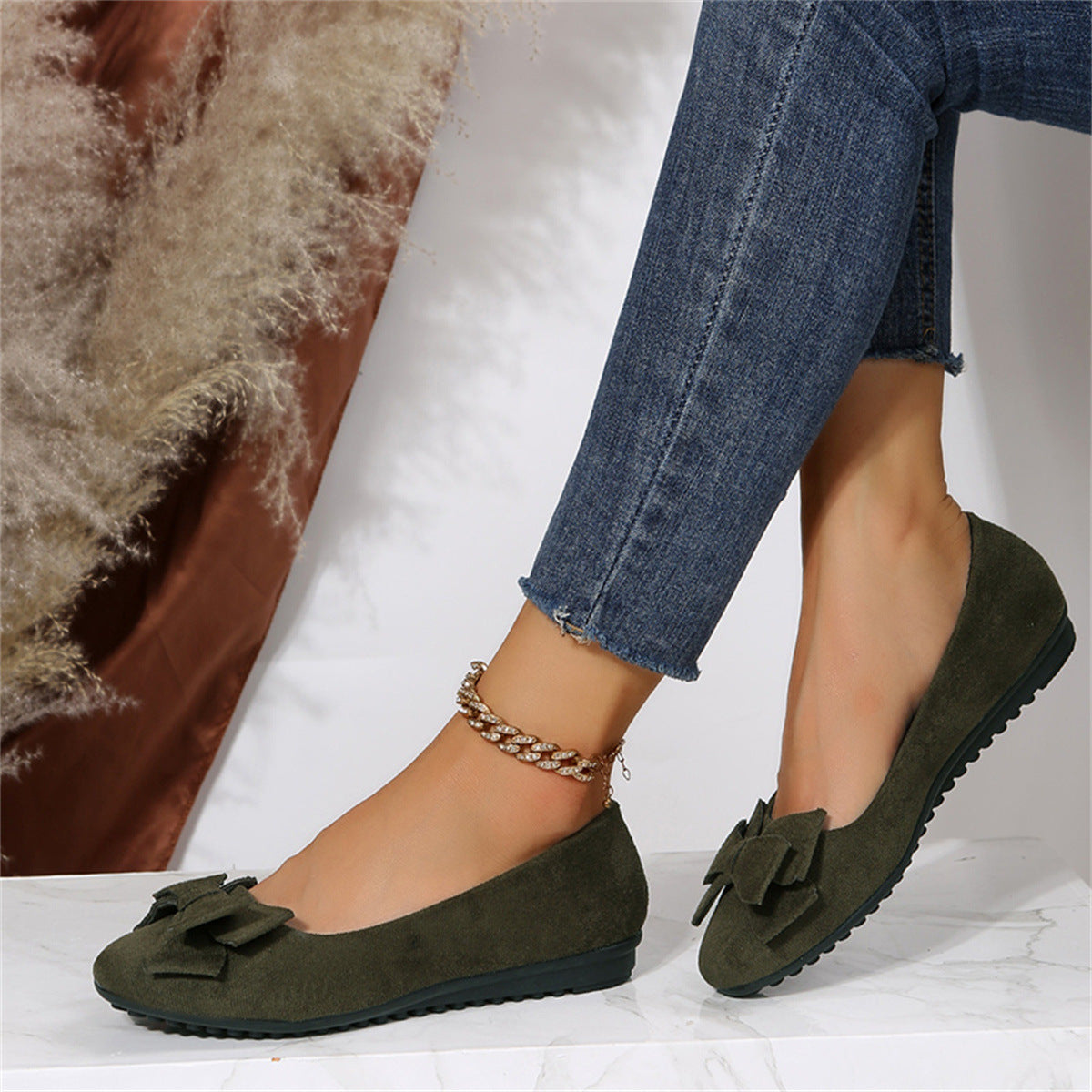 Women's Walking Orthopedic Flats | Slip On Closed Toe