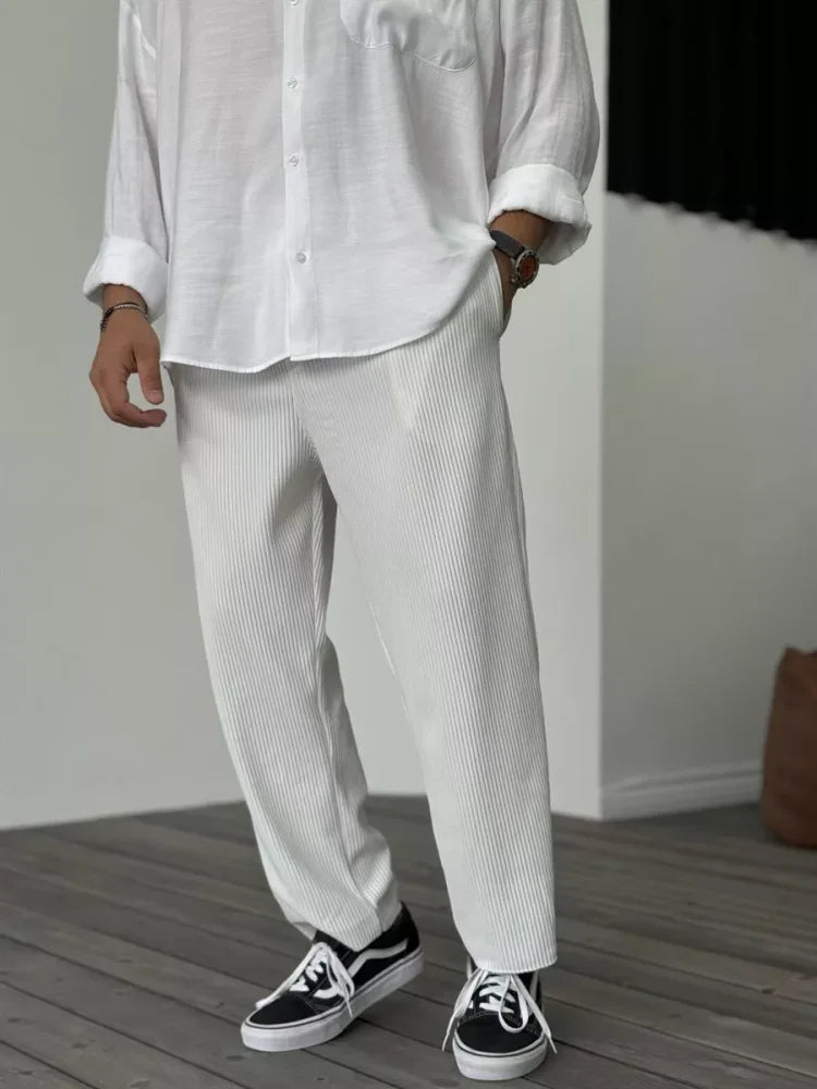 Men's Wide Leg Work Trousers | Chino
