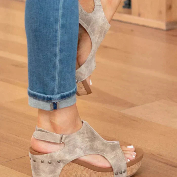 Women's Platform Ankle Wedge Sandals | Orthopedic Arch Support