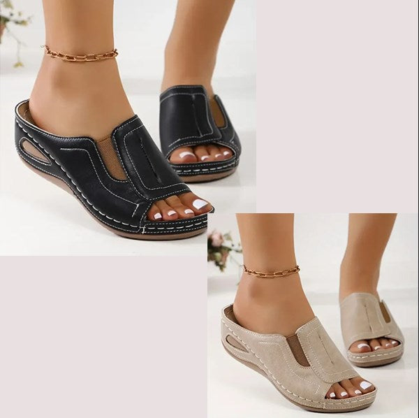 Women's Walking Orthopedic Slides | Slip On Wedge