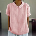 Women's Linen Casual Summer Top | Short Sleeve
