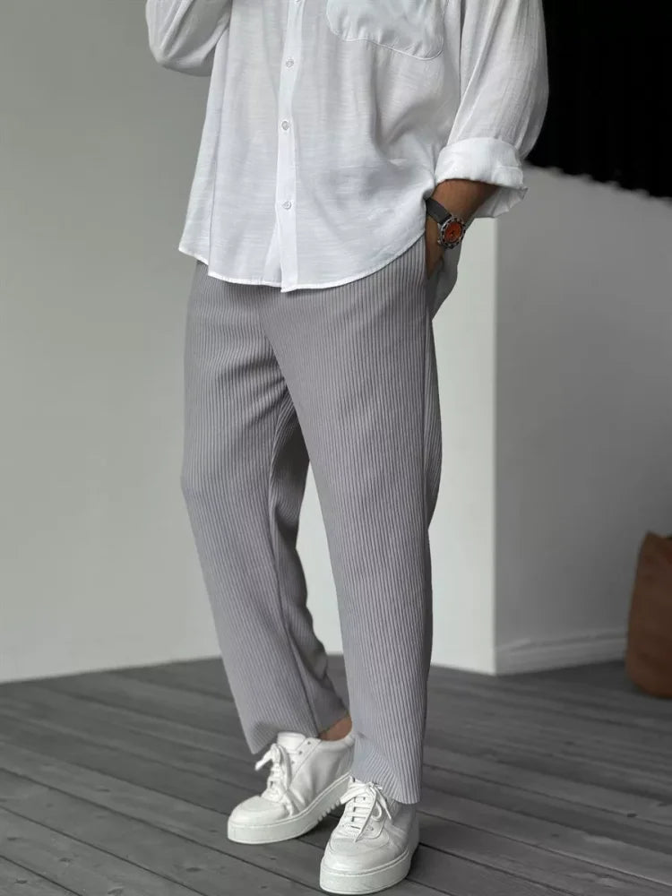 Men's Wide Leg Work Trousers | Chino