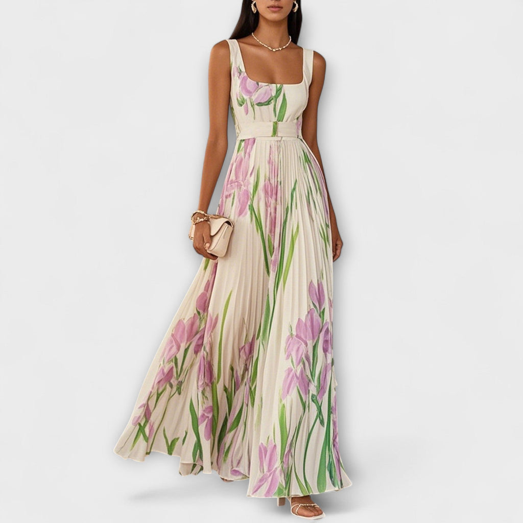 Women's Floral Corset Wedding Guest Maxi Dress | Evening Party