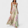 Women's Floral Corset Wedding Guest Maxi Dress | Evening Party