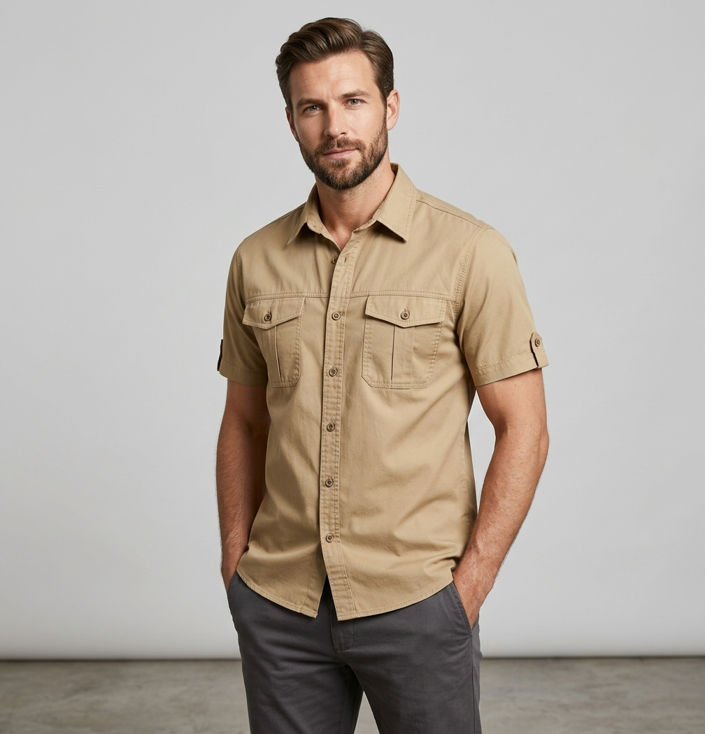 Men's Work Cargo Shirt | Short Sleeve