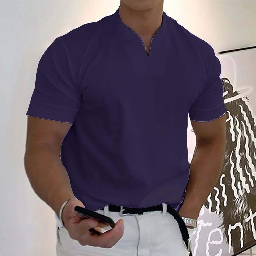 Men's Tight Henley Shirt | Short Sleeve