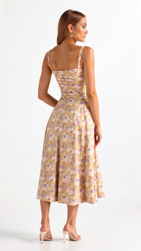 Women's Corset Midi Dress | Wedding Guest