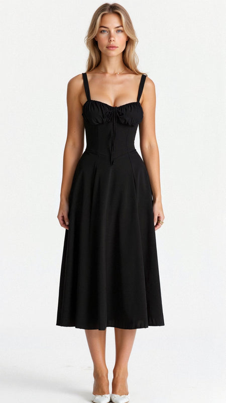 Women's Corset Midi Dress | Wedding Guest