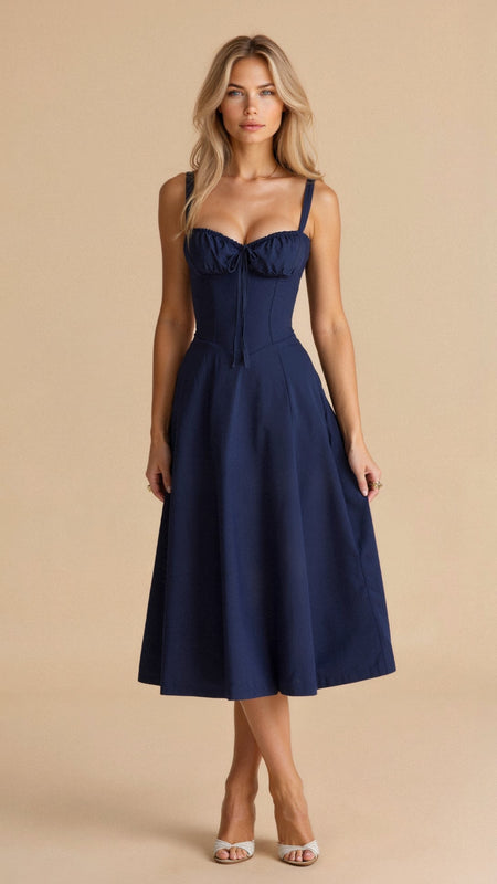 Women's Corset Midi Dress | Wedding Guest