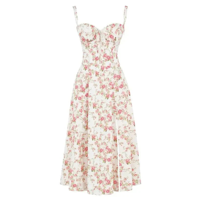 Women's Corset Midi Dress | Wedding Guest