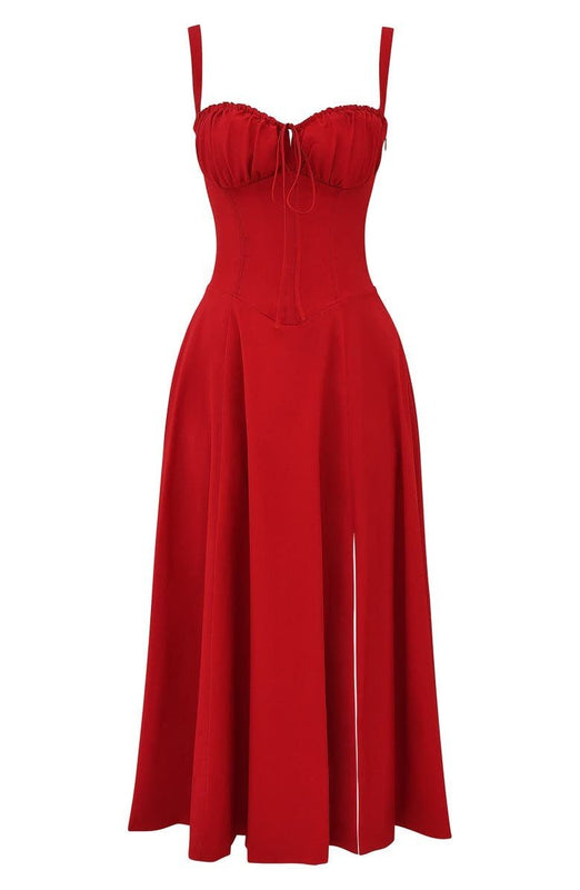 Women's Corset Midi Dress | Wedding Guest