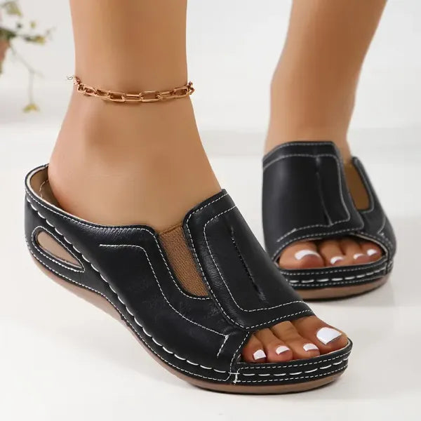 Women's Walking Orthopedic Slides | Slip On Wedge